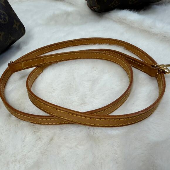 Louis Vuitton Brown Monogram Mini Speedy Crossbody Bag with LV Strap - Picture 15 of 15